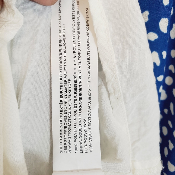 Moon River Women's Blue Dot Midi Tiered Dress sz XSmall - Picture 6 of 9